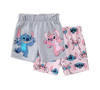 Disney Lilo & Stitch Mädchen-Shorts für kleine bis große Kinder, 2er-Pack, Mehrfarbig, 6