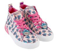 Disney Lilo & Stitch Mädchen Sneaker - Lilo and Stitch High Top Sportschuhe - Lilo and Stitch High Top Schnürschuhe, Helles Pink, 1 Big Kid