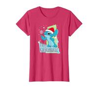 Disney Lilo & Stitch Mele Kalikimaka Holiday T-Shirt, Damen, Rot Meliert, S