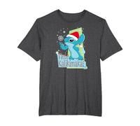 Disney Lilo & Stitch Mele Kalikimaka Holiday T-Shirt, Herren Große Größen, Anthrazit Meliert, 4X Tall