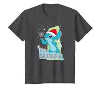 Disney Lilo & Stitch Mele Kalikimaka Holiday T-Shirt, Kinder, Anthrazit Meliert, 98