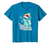 Disney Lilo & Stitch Mele Kalikimaka Holiday T-Shirt, Kinder, Saphir, 152