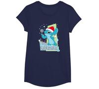 Disney Lilo & Stitch Mele Kalikimaka Holiday T-Shirt, Mädchen, Marineblau, XS