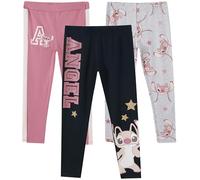 Disney Lilo & Stitch, Minnie Mouse, Frozen Princess Mädchen-Legging-Set, für kleine Kinder bis große Kinder, 3er-Pack, Lilo and Stitch - Grau/Rosa/Schwarz, 6