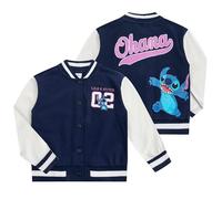 Disney Lilo & Stitch Minnie Mouse Mädchen Letterman Varsity Bomberjacke für große Kinder, Blau, 5