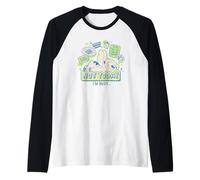 Disney Lilo & Stitch Not Today I'm Busy Neon Retro Big Logo Raglan