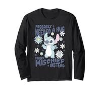 Disney Lilo & Stitch Probably Needed A Hug Floral Poster Langarmshirt