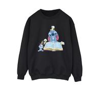 Disney - "Lilo & Stitch Reading A Book" Sweatshirt für Damen (Schwarz) XL