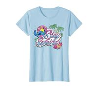 Disney Lilo & Stitch Stay Weird T-Shirt T-Shirt, Damen, Himmelblau, S