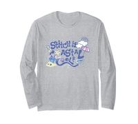 Disney Lilo & Stitch Stitch Is Coastal Cool Big Chest Logo Langarmshirt