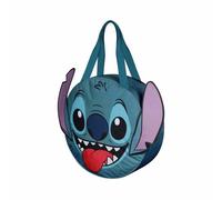 Disney Lilo und Stitch Face-Jumbo Strandtasche, Blau, 53 x 50 cm, Kapazität 42 L