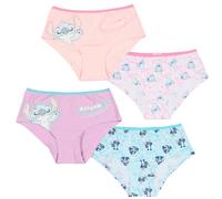 Disney Lilo & Stitch Unterhose Mädchen | Stitch Panty, Baumwolle Unterwäsche | Gr. 116-152 | 4er Pack (DE/NL/SE/PL, Numerisch, 140, 146, Regular, Blau-Rosa)