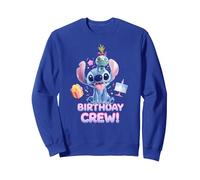 Disney Lilo & Stitch with Scrump Big Shiny Birthday Crew Sweatshirt, Unisex für Erwachsene, Königsblau, XXL