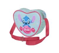 Disney Lilo und Stitch Candy-Casual Herz Umhängetasche, Blau, 21 x 15,5 cm
