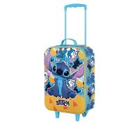 Disney Lilo und Stitch Colors-Soft 3D Trolley-Koffer, Türkis, 17 x 33 x 52 cm, Kapazität 26 L