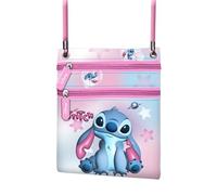 Disney Lilo und Stitch Cosmic-Action Vertikal Umhängetasche, Rosa, 15 x 17 cm