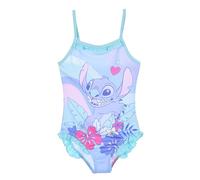Disney Lilo und Stitch Einteiliger Badeanzug aus Stitch mit Blumenmuster für Mädchen, balu, 4 år