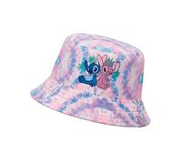 Disney Lilo und Stitch Fischerhut für Mädchen, Angel und Stitch Sommermütze Kinder, rosa Sonnenhut Mädchen für den Sommer, Einheitsgröße