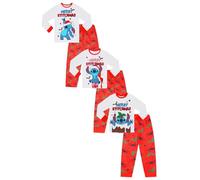 Disney Lilo und Stitch Fröhliche Stitchmas Familien-Pyjamas Weihnachten Herren Damen Jungen Mädchen Pjs, weiß, 3-4 Years