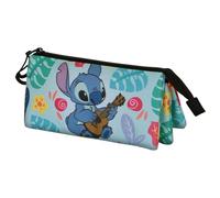 Disney Lilo und Stitch Guitar-Dreifach Federmäppchen, Grün, 23 x 11 cm