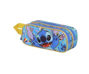Disney Lilo und Stitch Hello-3D Doppelfedermäppchen, Blau, 22 x 9,5 cm