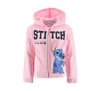 Disney LILO und Stitch Hoodie für Mädchen - Kinder Kapuzenpullover Jacke mit Kapuze Sweatshirt mit Reissverschluss Gr. 98-128cm warm Geschenk (DE/NL/SE/PL, Numerisch, 104, 128, Regular, Rosa)