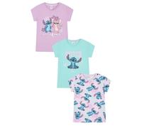 Disney Lilo und Stitch Mädchen T-Shirts 3er-Pack Kinder Multipack (7-8 Jahre)