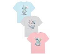 Disney Lilo und Stitch Mädchen T-Shirts 3er-Pack Kinder Multipack (9-10 Jahre)