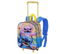 Disney Lilo und Stitch Ocean-Kleiner 3D Rucksack mit Rädern, Blau, 26 x 34 cm, Kapazität 7 L