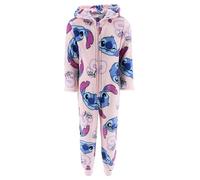 Disney Lilo und Stitch Pyjama für Mädchen, Kompletter Samt Pyjama für Mädchen, Einteiliger Schlafanzug aus Weichem Fleece, Größe 6 Jahre | Rosa