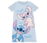 Disney Lilo und Stitch Schlafanzug | Angel Nachthemd Mädchen | Offizielle Stitch Merchandise | Blau 134