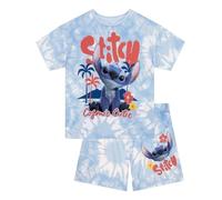 Disney Lilo und Stitch Schlafanzug, Pyjama Kurz Mädchen Schalfanzüge, Lilo and Stitch Schalfanzüge Für Mädchen, Blau 140