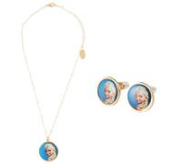 Disney Lilo und Stitch Schmuckset, Mickey & Minnie Mouse Armband Halsband Schmuckkästchen - Mädchen Geschenke (Gold Elsa)