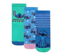 Disney Lilo Und Stitch Socken 3er-Pack | Lilo & Stitch Mädchensocken | Packung Mit 3 Baumwollsocken Für Mädchen | Mehrfarbig 31-36