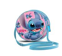 Disney Lilo und Stitch Surprise-Runde Umhängetasche, Blau, 18,5 x 18,5 cm
