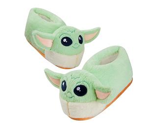 Disney Lilo und Stitch und Yoda 3D Hausschuhe Kinder - Barfuss Hausschuhe Kinder in verschiedenen Größen (Grün Baby Yooda, 28-29 EU)