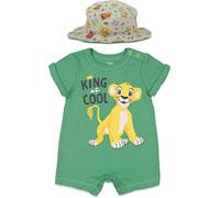 Disney Lion King Baby Boys Romper & Sunhat Set 18 Months Green