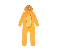 Disney Lion King Boy's Zip Up Hooded Animal Coverall Onesie with Ears, Yellow, Size 4T