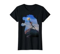 Disney Lion King Rafiki Holding Baby Simba T-Shirt, Damen, Schwarz, S