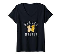Disney Lion King Simba Nala Hakuna Matata T-Shirt mit V-Ausschnitt