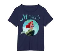 Disney Little Mermaid Ariel Splash Rock Graphic T-Shirt T-Shirt, Damen Große Größen, Marineblau, 3X
