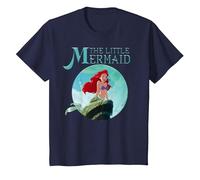 Disney Little Mermaid Ariel Splash Rock Graphic T-Shirt T-Shirt, Kinder, Marineblau, 140