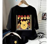 Disney-lizenzierte T-Shirts mit Winnie-Puuh-Motiv für Damen und Herren, aus 100 % Baumwolle, lockerer und lässiger Stil, perfekt für Paare, Urlaub und