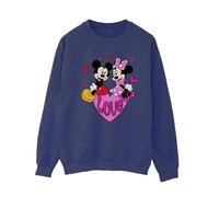 Disney - "Love Hearts" Sweatshirt für Damen (Dunkles Marineblau) S