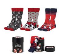 Disney lustige und bunte Socken Damen 3er Pack Damen Socken Motive Geschenkset Lilo und Stitch, Minnie Mouse, Mickey Mouse, Snoopy (DE/NL/SE/PL, Numerisch, 36, 43, Regular, Regular, Grau)