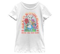 Disney Mädchen Alice in Wonderland Alice Lockup T-Shirt, Weiß, XS
