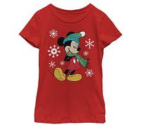Disney Mädchen Big Holiday Mickey T-Shirt, S