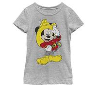 Disney Mädchen Classic Mickey Mickey Firefighter T-shirt, Athletic Heather, XS