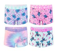 Disney Mädchen Combed Cotton Blend Panties with Unique Prints from Lilo & Stitch, Sizes 4-10 Retroshorts, 4er-Pack Althetic Girl Bxrbr, 6