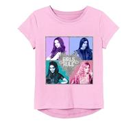 Disney Mädchen Descendants Movie Kurzarm-T-Shirt für Herren, Evie, Audrey, Jane, Rosa (01), 7-8